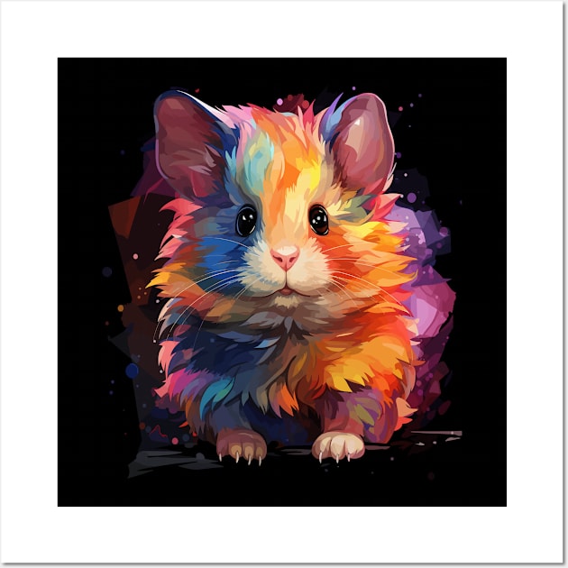 Hamster Rainbow Wall Art by JH Mart